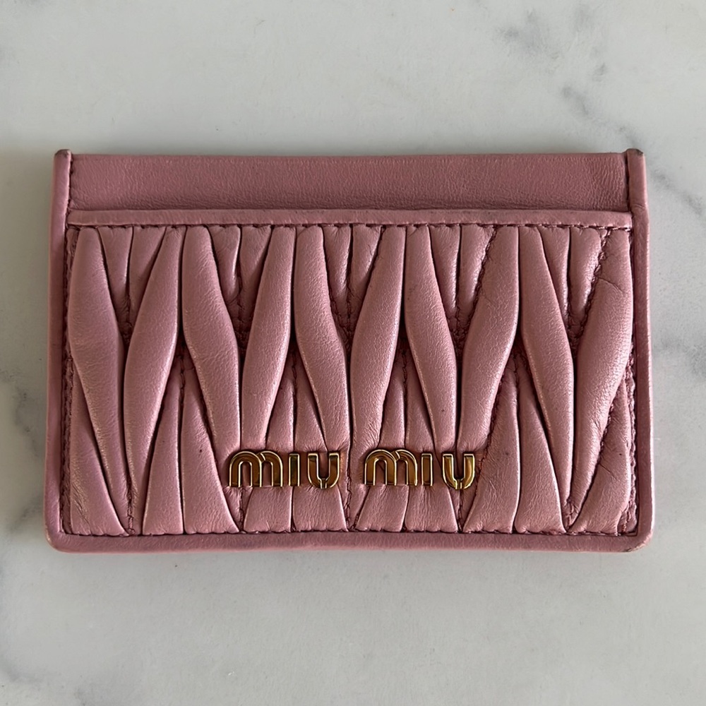 Miu Miu Matelasse Card Holder